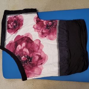 Studio Y xl pink floral one shoulder blouse